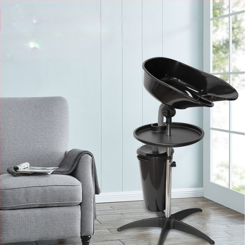 Nešiojamas sėdimos plaukų plovimo baseinas, skirtas namų ar salono naudojimui, lengvas, PP medžiaga, tinkamas nėščioms moterims ir vyresnio amžiaus žmonėms