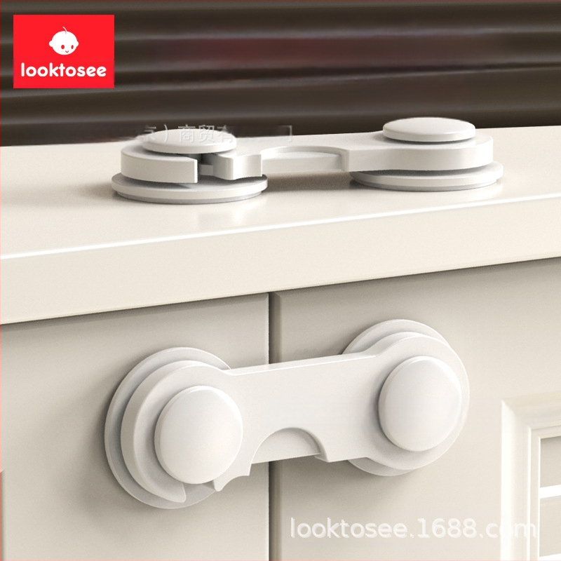 Daugiafunkcinis vaikų apsauginis užraktas, apsauga nuo prispaudimo, tinkamas stalčiams, spintelėms ir šaldytuvo durelėms — Looktosee