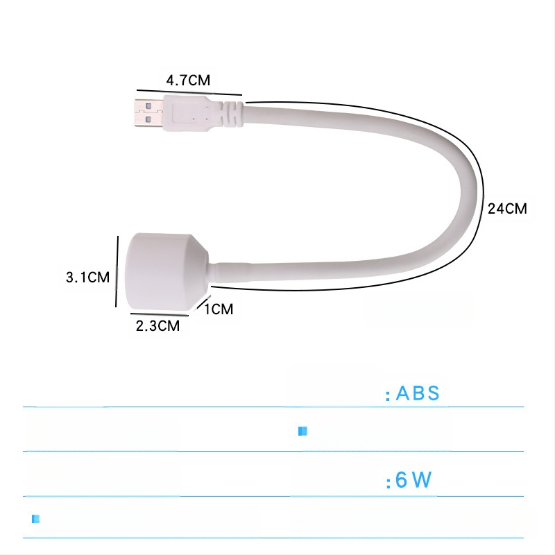 Mini USB manikiūro lemputė – modelis XZM-4, prekė Other, prekės ženklo tipas OEM, tinkama įprastiems naudotojams