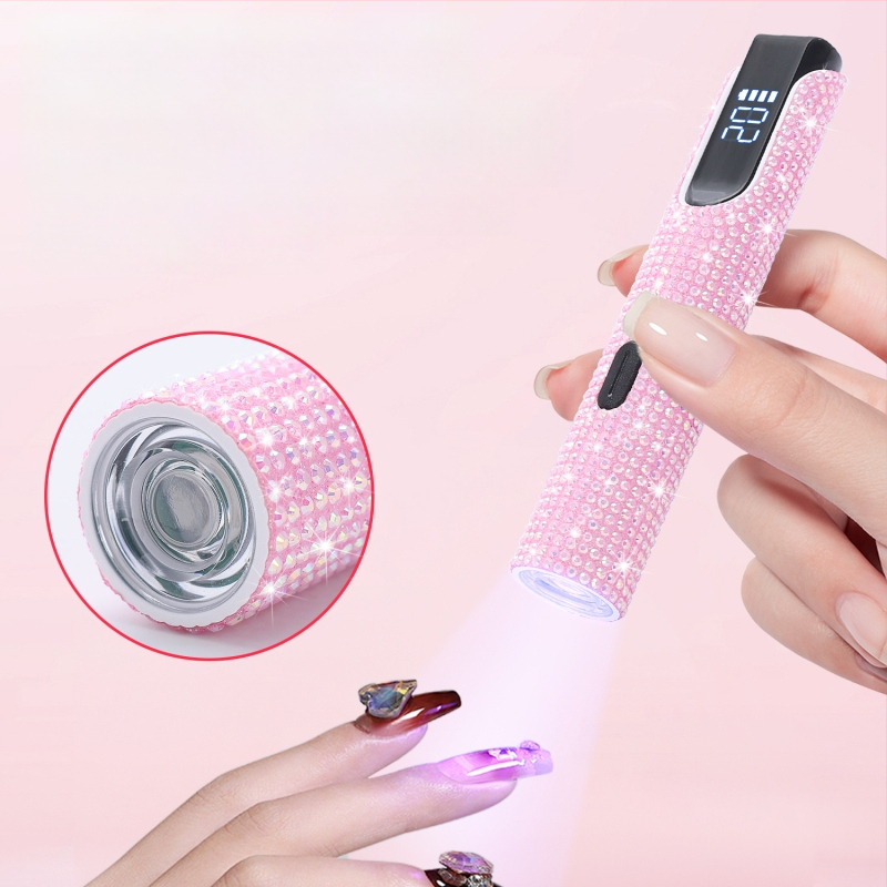 Nagu UV LED lemputė geliniams nagams – nešiojama, rankinė, su baterijomis, modelis J10 Diamond Word Light