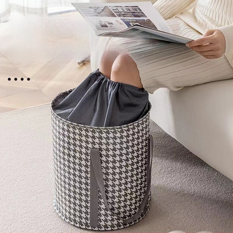 Sulankstomas kojų vonios kibiras su blauzdos aukštimi, penkių sluoksnių šilumos izoliacijos maišelis; nepluoštas audinys; pastovi temperatūra; suaugusiems.