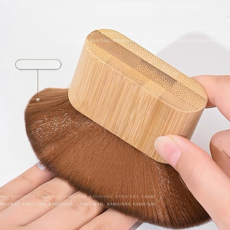 Βούρτσα σκόνης νυχιών σε ιαπωνικό στυλ, με λαβή από μπαμπού και τρίχες από νάιλον, συσκευασία σε σακούλα, 1 τεμάχιο