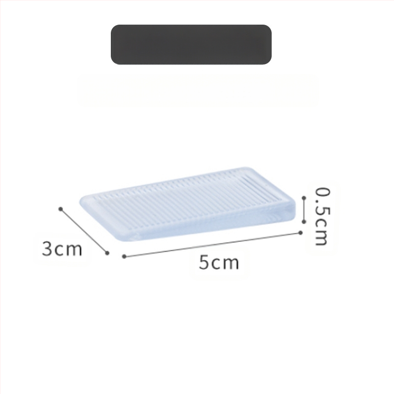 Японски стил прозрачно клиновидни подложки за краката на мебели за регулиране на нивото, PVC антихлъзгащи, износоустойчиви – 4 броя