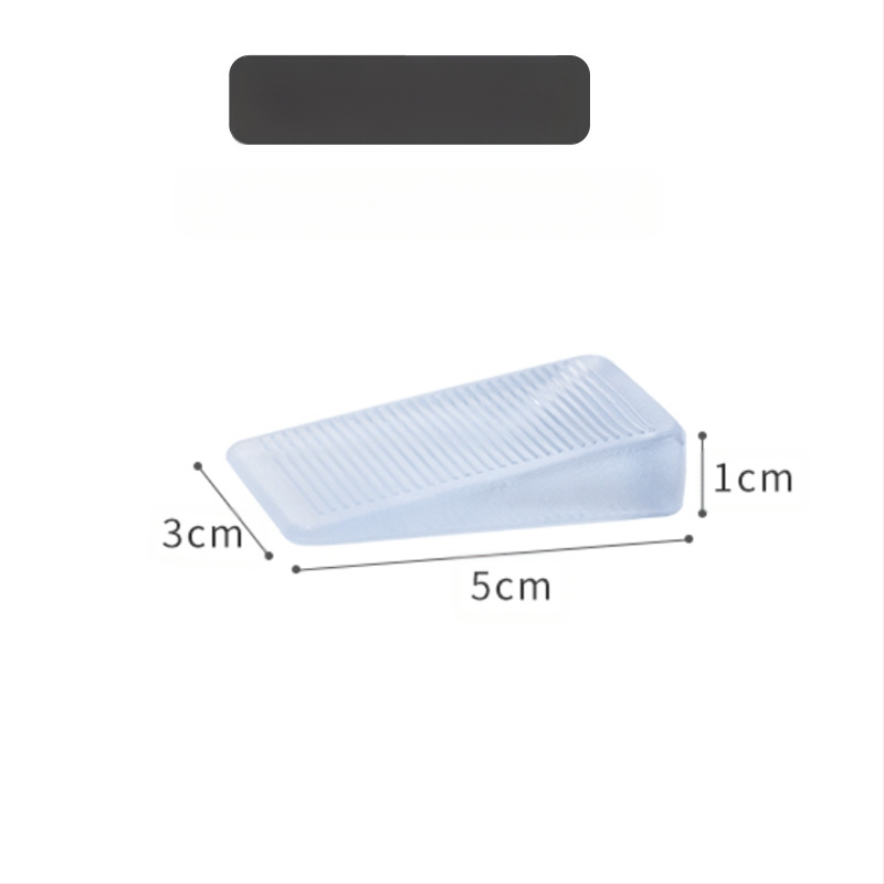 Японски стил прозрачно клиновидни подложки за краката на мебели за регулиране на нивото, PVC антихлъзгащи, износоустойчиви – 4 броя