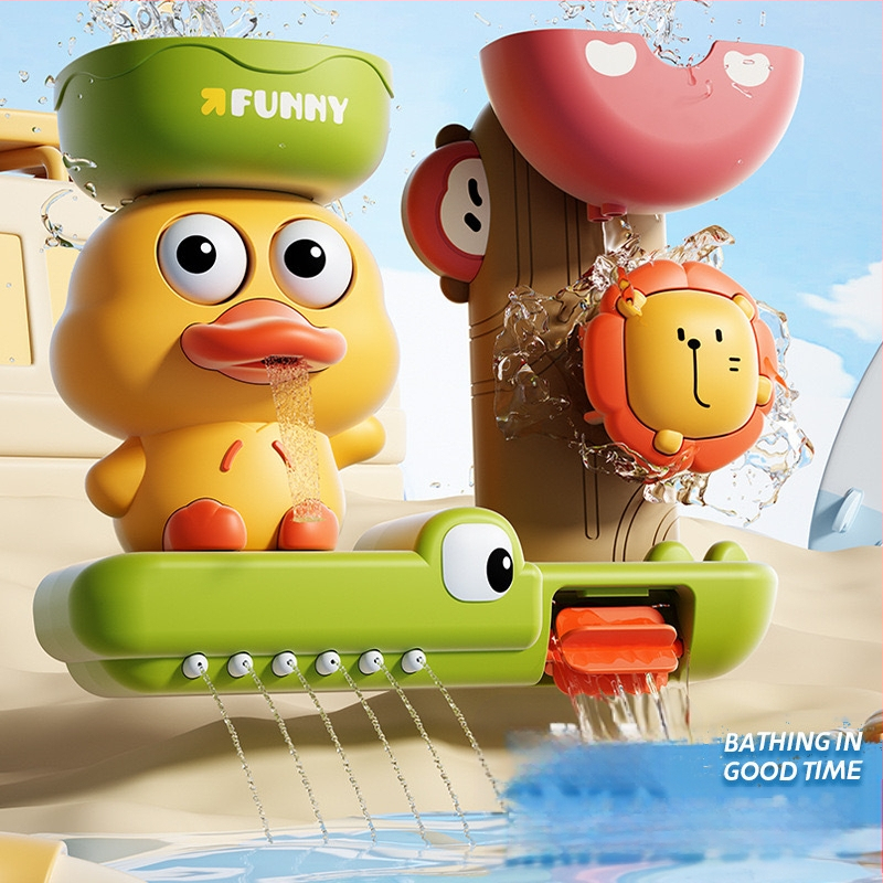 Plastmasas ūdens rotaļlieta vannā; izsmidzinā ūdeni; veicina vizuālo un kognitīvo attīstību; interaktīva spēle; iepakojums kastītē; vecums 15–35.