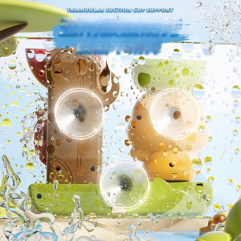 Plastmasas ūdens rotaļlieta vannā; izsmidzinā ūdeni; veicina vizuālo un kognitīvo attīstību; interaktīva spēle; iepakojums kastītē; vecums 15–35.