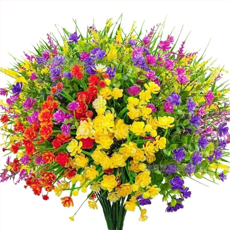 Dirbtinis plastikinis augalas, 16 grupių, lauko naudojimui; medžiaga: plastikas; gamyba: injekcinis liejimas; paskirtis: vestuvės, lauko erdvės, fotografijos rekvizitas, namų dekoras