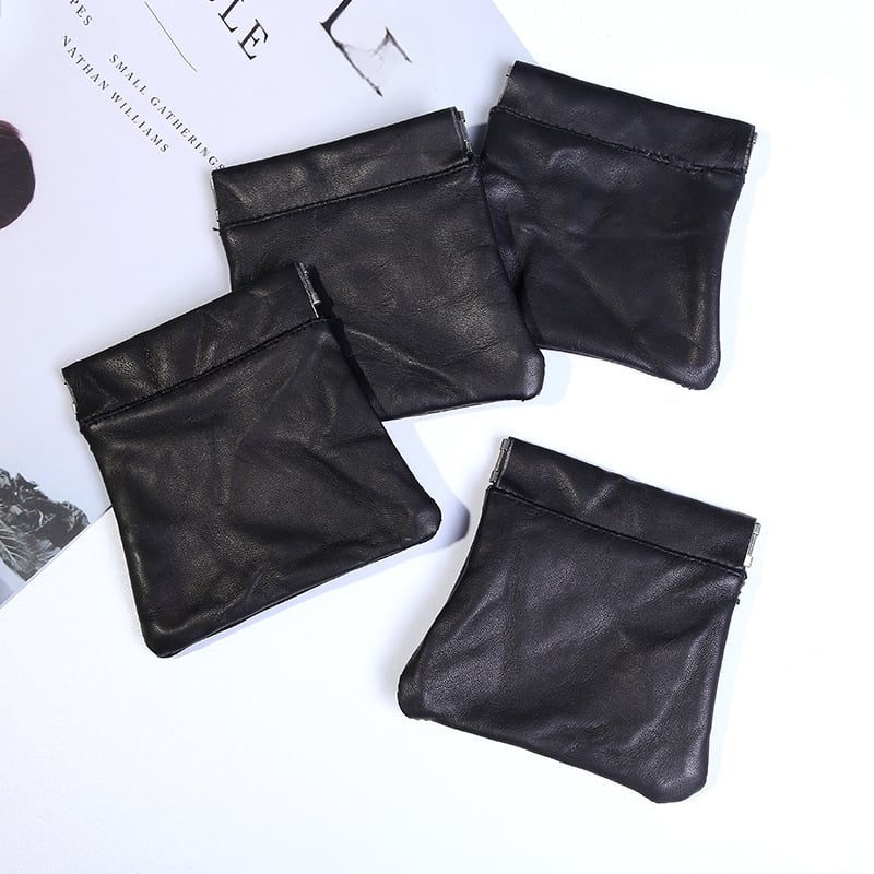 Baorui monetų piniginė iš tikros odos, avies odos tekstūra, 1 sulankstymas, be įdėklų, miesto stilius