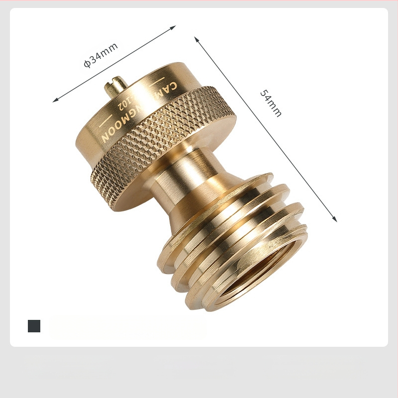 Misiņa QCC1 adapters PZ-102 propāna gāzes cilindram - CAMPINGMOON, Piknika un Grila sērija