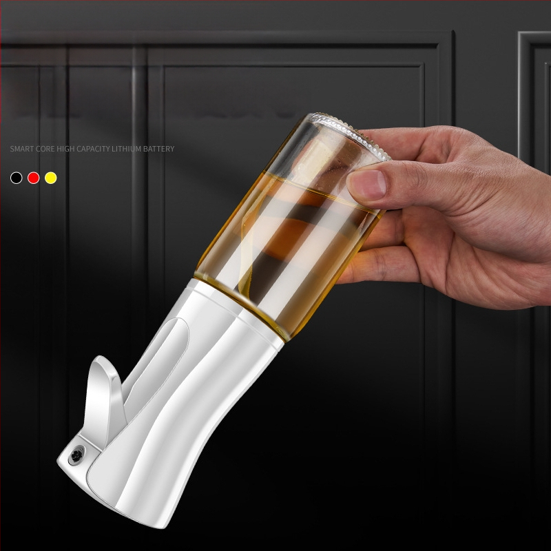 Stiklinis aliejaus purškimo buteliukas – paspauskite purškimui, šiuolaikiškas minimalistinis stilius, spausdintas logotipas, aliejaus buteliukas