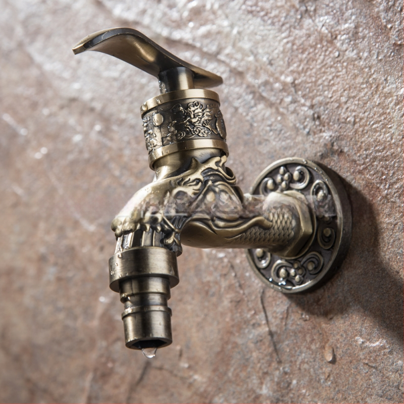 YH-B005 zidna slavina od cinkove legure s antik brončanim završetkom, jednoručni upravljač, za perilicu rublja