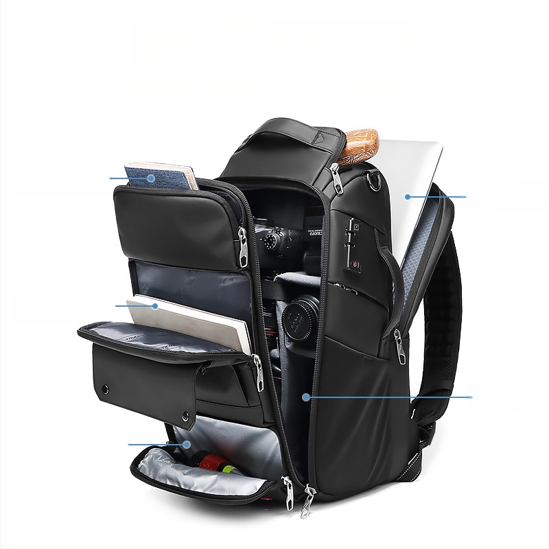 Outwalk раница за камера – водоустойчива, антикрадба, износоустойчива Oxford материя, извита презрамка, подходяща за DSLR и безогледални камери