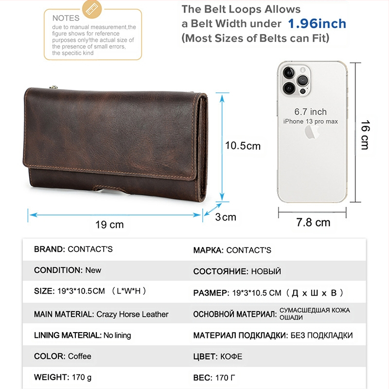 Δερμάτινη θήκη-holster για Huawei – ρετρό Crazy Horse δέρμα, χειροποίητο, πολυλειτουργική θήκη μέσης για το τηλέφωνο