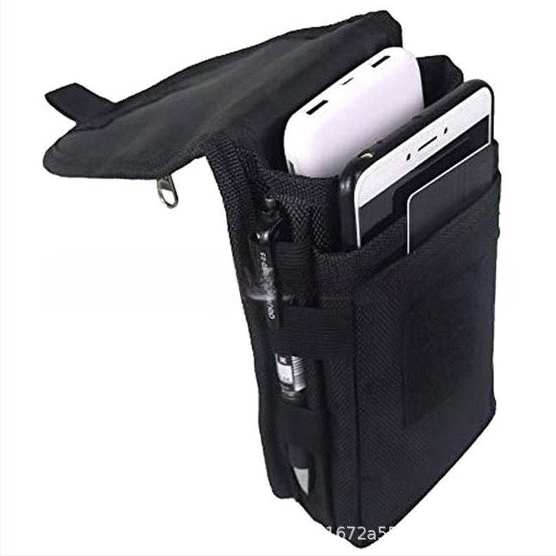 Mobiliojo telefono krepšys su vertikalios kvadrato formos, Oxford audinys, Velcro užsegimas, tamsus tinklo vidus, poliesterio pamušalas