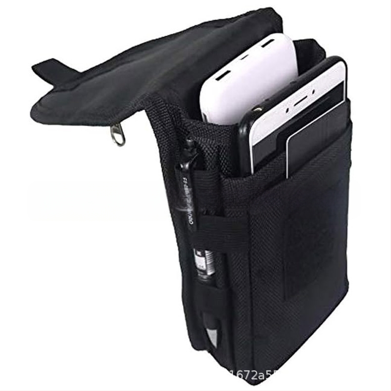 Mobiliojo telefono krepšys su vertikalios kvadrato formos, Oxford audinys, Velcro užsegimas, tamsus tinklo vidus, poliesterio pamušalas