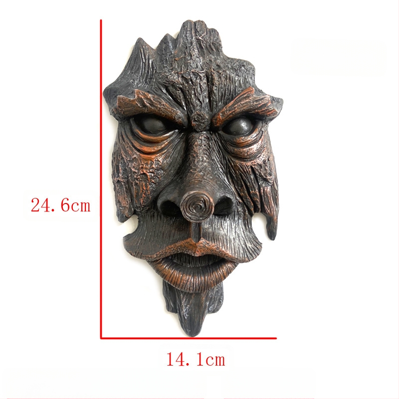 Подвесна скулптура Зелен човек от смола Bindian — градински декор, категория: подвес, материал: смола