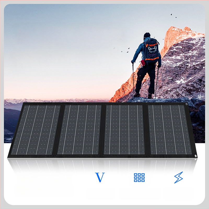 Sulankstoma lauko saulės panelė 40W, USB greitas įkrovimas, 5V išvestis