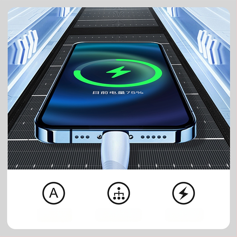 Sulankstoma lauko saulės panelė 40W, USB greitas įkrovimas, 5V išvestis