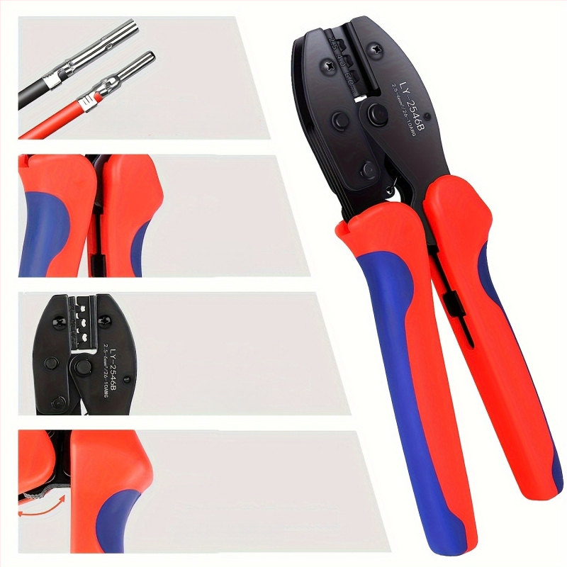 Krimp kliješta MC4 za solarni konektor, PV terminale, ravna glava, 2,5/4/6 mm²