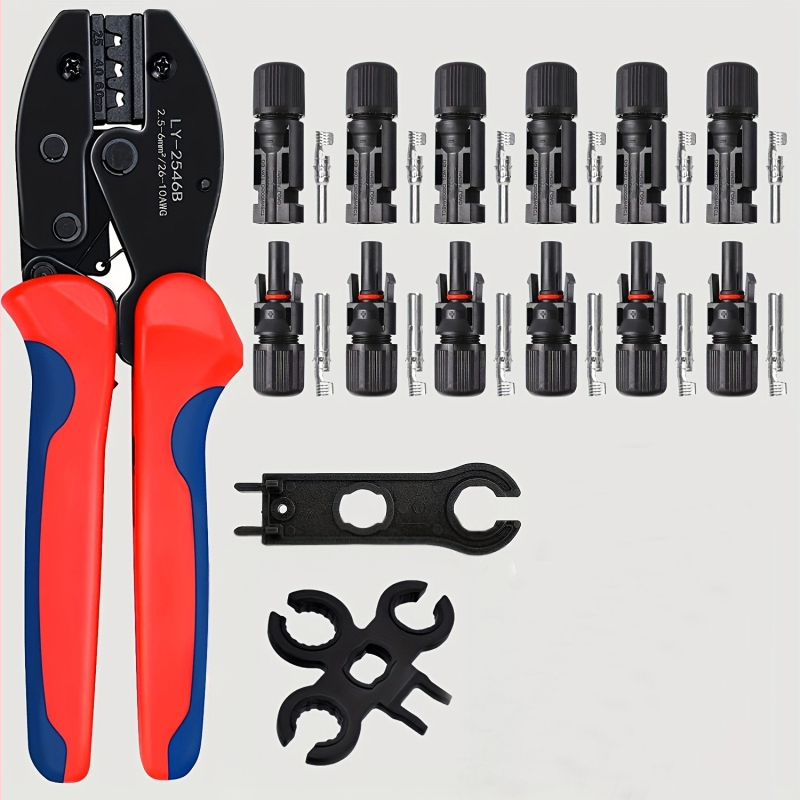 Krimp kliješta MC4 za solarni konektor, PV terminale, ravna glava, 2,5/4/6 mm²