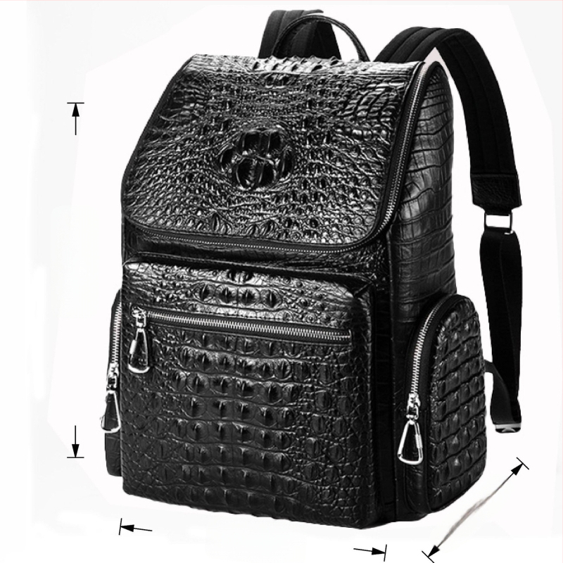 Uniszex valódi bőrből készült laptop hátizsák, 20–35L kapacitás, kompatibil 15 hüvelykes laptophoz, ívelt vállpánt, üzleti utazási stílus