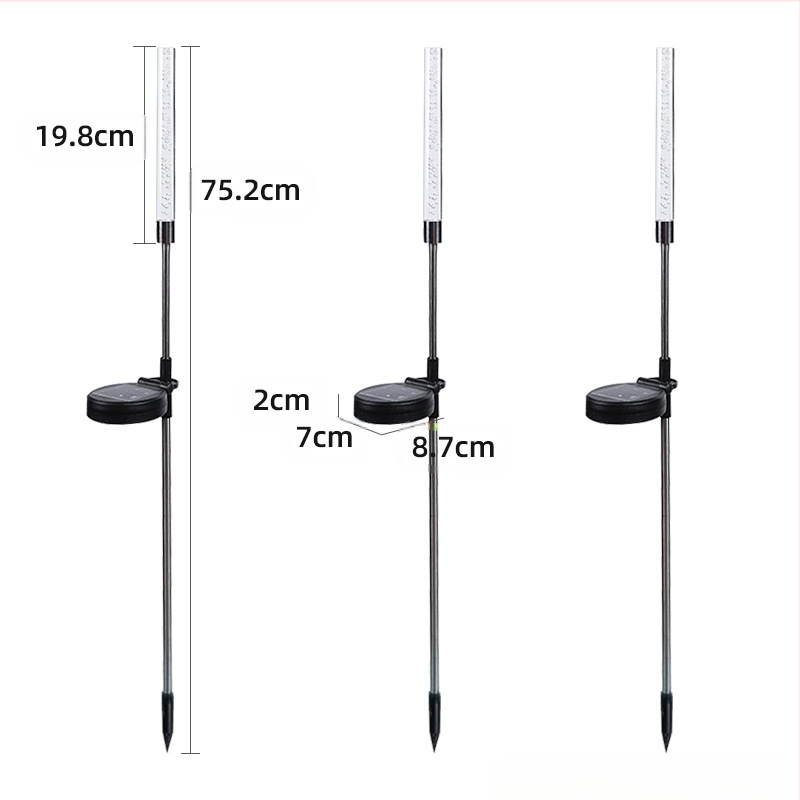 Napelemes kerti világítás földbe süllyeszthető, IP65 vízálló, 0,2W, anyagok: akril, rozsdamentes acél, ABS; modell Solar Bubble Acrylic Reed Lamp; működési idő 6–12 óra