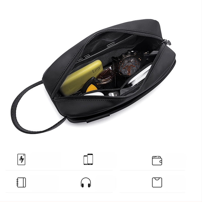 Férfi clutch táska ARCTIC HUNTER, üzleti utazásokhoz illeszkedő stílus, Oxford anyag, vízálló, üzleti utazásokhoz megfelelő