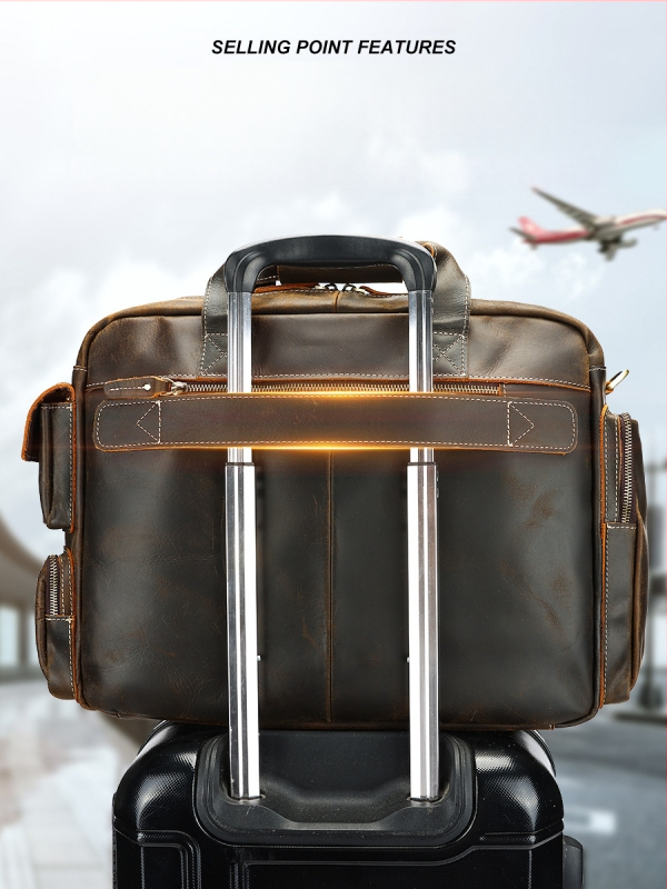 MASIWEI vīriešu crossbody somiņa no īstas ādas, pirmā slāņa liellopa āda, iekšējā odere poliestera-kokvilna, nodilumizturīga, piemērota biznesa ceļojumiem