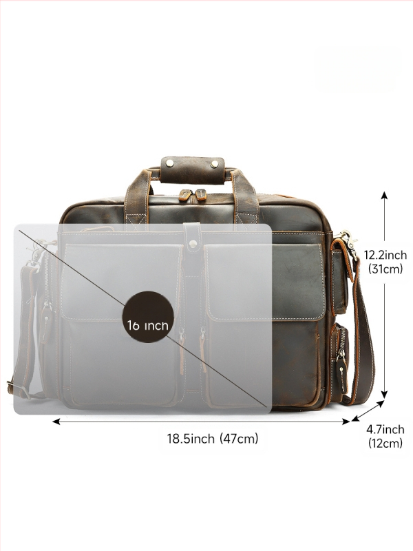 MASIWEI vīriešu crossbody somiņa no īstas ādas, pirmā slāņa liellopa āda, iekšējā odere poliestera-kokvilna, nodilumizturīga, piemērota biznesa ceļojumiem