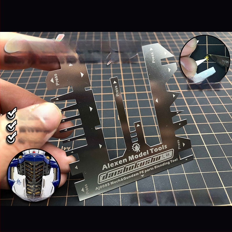 Etched Sheet Vise с помощен измерител – Ai Liechen AJ0085 Ръчно пресована метална тиска за Gundam модели