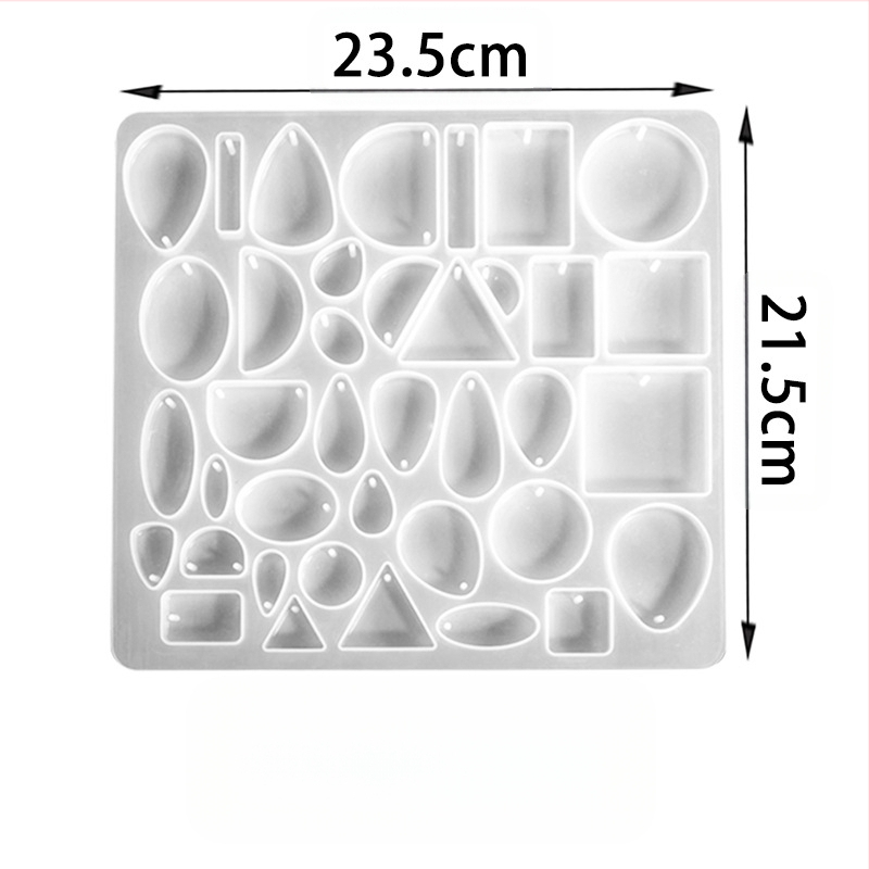 Formă din silicon pentru rășină pentru bijuterii — formă neregulată, potrivită pentru breloace, pandantive și cercei; versiune completă