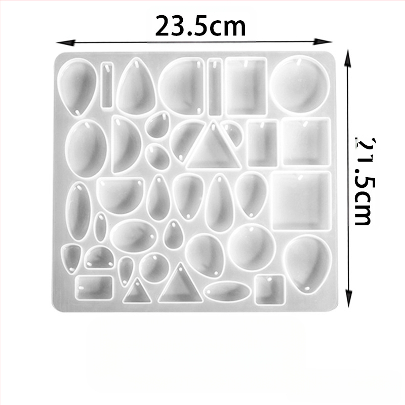 Formă din silicon pentru rășină pentru bijuterii — formă neregulată, potrivită pentru breloace, pandantive și cercei; versiune completă