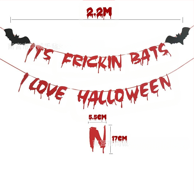 Helovyno dekoracijų įranga erdvei su popierinėmis/filco juostelėmis ir vėliavėlėmis; tinka dovanai; vakarėliams ir koncertams