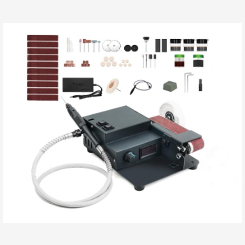 Десктоп мини абразивна ленто-шлифовъчна машина за DIY полиране и заточване на ножове – 24V