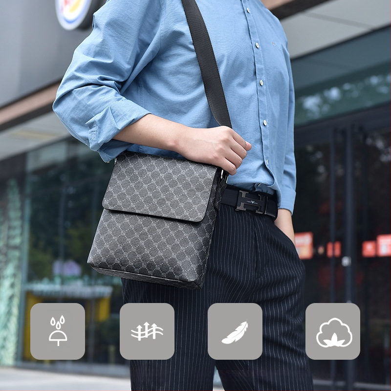 Férfi válltáska PU bőr, vízálló, üzleti ingázás stílus, poliészter bélés (PU bőr; vízálló; üzleti ingázás stílus; poliészter bélés)