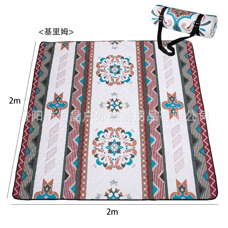 Āra mitruma izturīgs piknika paklājiņš; Materiāls: pongee + izsmidzinātais kokvilnas audums + Oxford audums; Svars: 1 kg; Modelis: A02; Piemērots vairākām personām