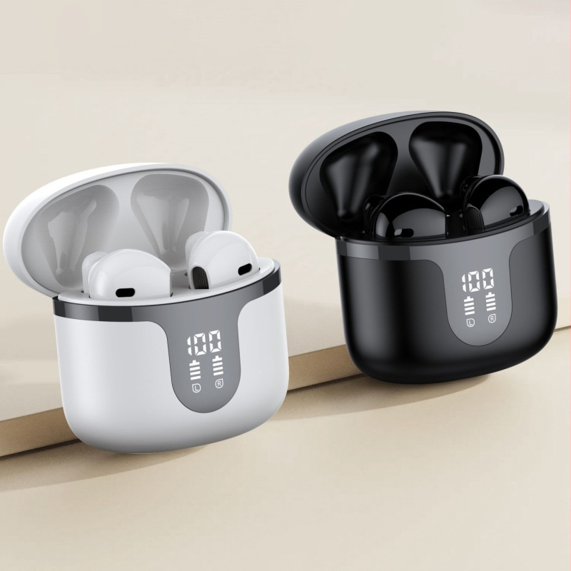 Bežične Bluetooth in-ear slušalice — reprodukcija glazbe, doseg 10 m, vodootporne, Bluetooth 5.0, trajanje baterije preko 8 sati (Bluetooth 5.0, doseg 10 m, vodootporne, reprodukcija glazbe, 8+ h)