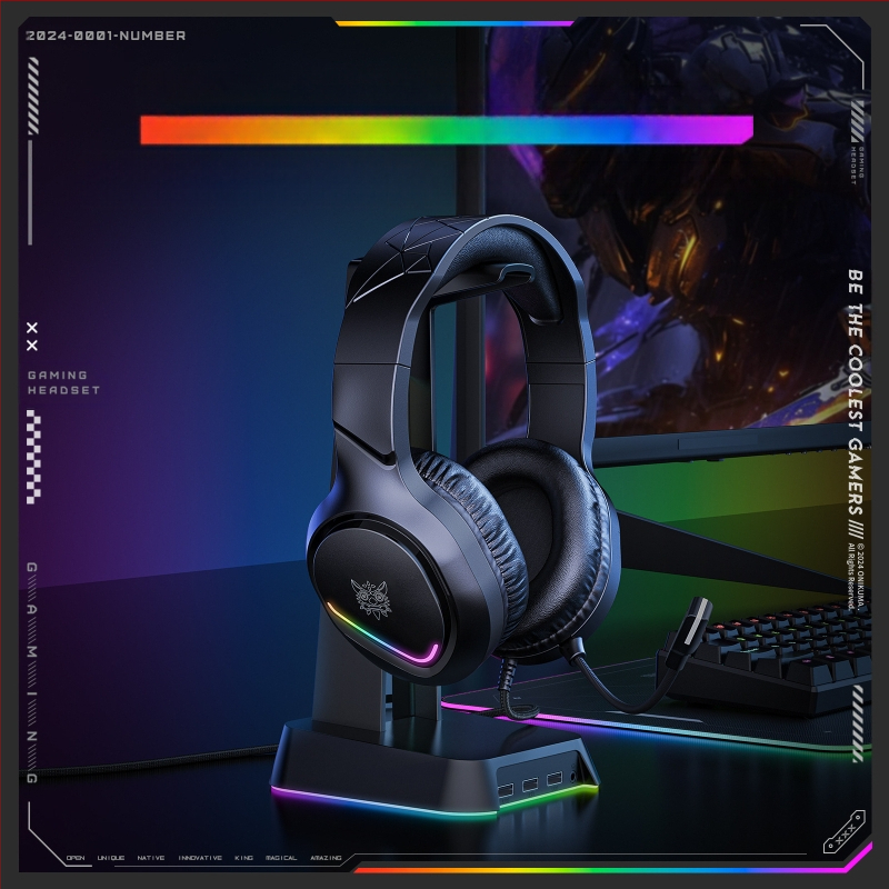 ONIKUMA X31 жично гейминг хедсет – модел X31, марка ONIKUMA, издаден през 2024 г.; комплект съдържа слушалки, ръководство и адаптер