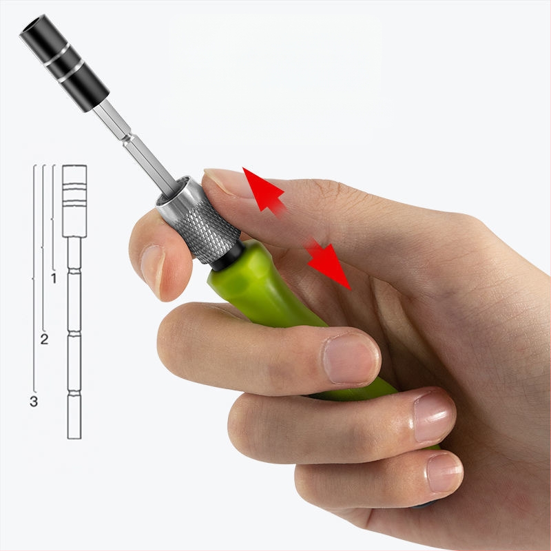 Bai Yi 32-in-1 atsuktuvų rinkinys namų naudojimui, itin tikslūs remonto įrankiai, magnetinės ir izoliacinės galvutės, 45# plienas, svoris 107 g