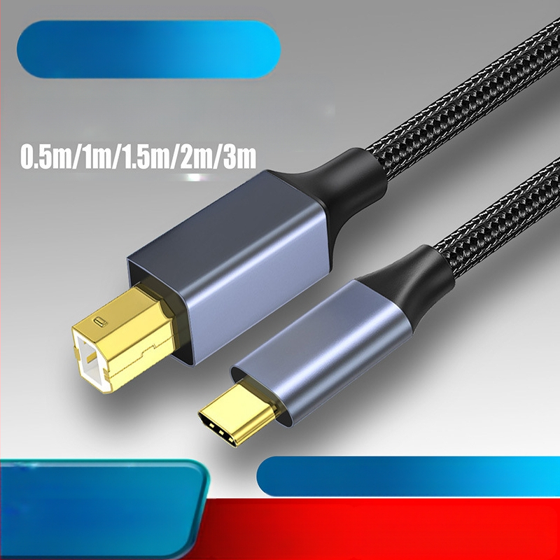Type-C USB кабел за данни за принтери и лаптопи с чисто медно ядро, RoHS, OEM обработка