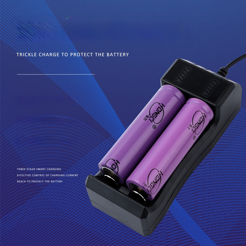 Julai Juxing дву-слотов USB зарядно за литиеви батерии 18650/14500, изход 4.2V, вход 5V, CE ROHS.