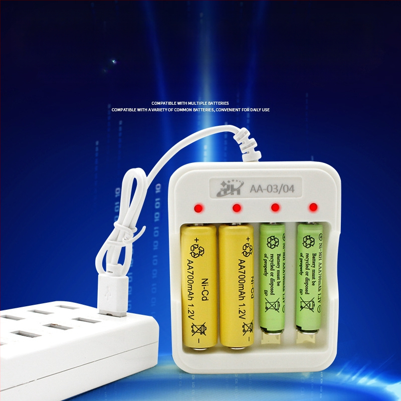 Зарядно за батерии No.5/7 0904, вход 5V 1–2A, изход 1.2V 0.25A, CE сертифициран