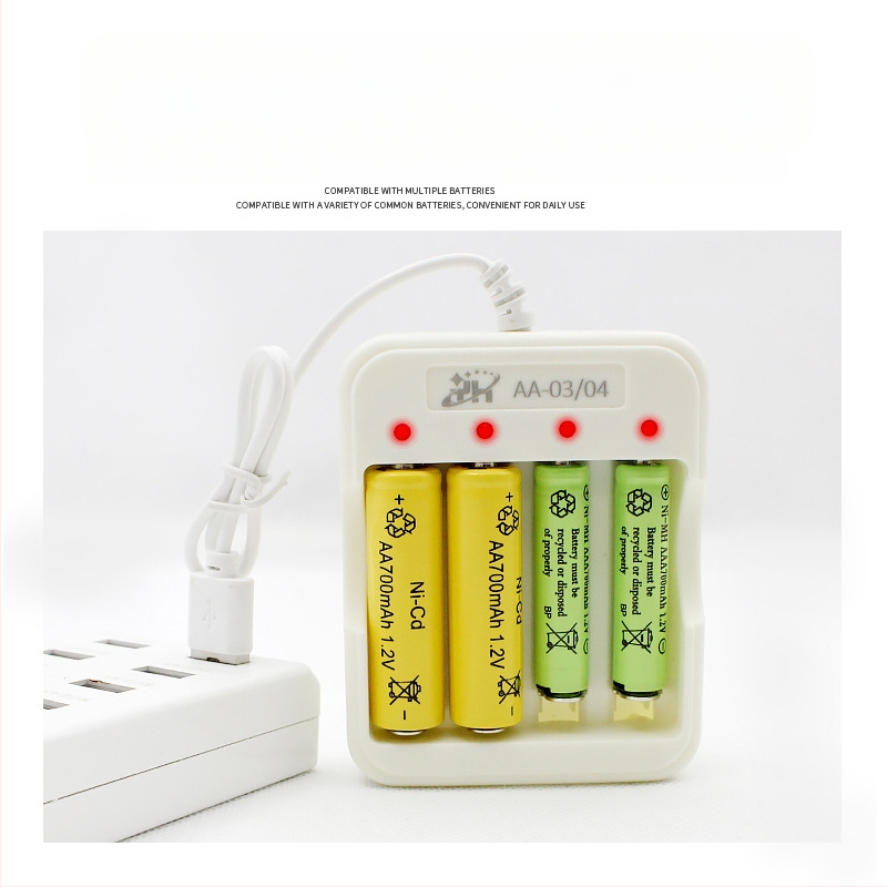 Зарядно за батерии No.5/7 0904, вход 5V 1–2A, изход 1.2V 0.25A, CE сертифициран