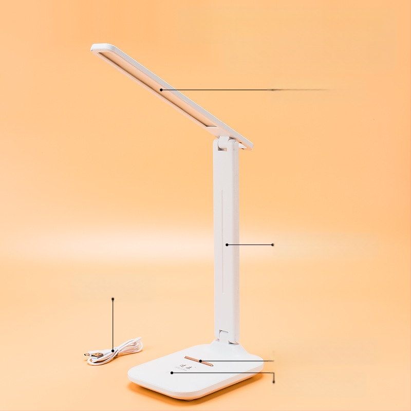 Αναδιπλούμενο LED φωτιστικό γραφείου με αφής ρύθμιση φωτεινότητας, προστασία ματιών για ανάγνωση και μελέτη, τροφοδοσία USB, λειτουργίες νυχτερινής, μάθησης και περιβαλλοντικού φωτισμού