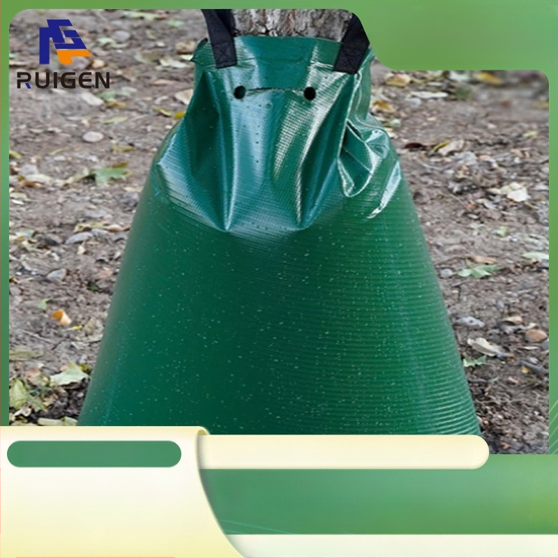 Sac de irigare prin picurare pentru grădină, reutilizabil pentru pomi fructiferi, prevenire secetă (20 galoni, PVC)