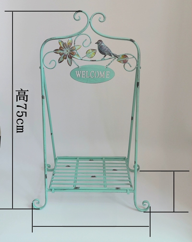 Geležinis vazonėlių stovas, sulankstomas, grindų stovas, idiliško stiliaus