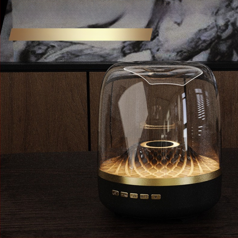 Glass5 Bluetooth hangszóró beépített akkumulátorral, 2000–4000mAh, 2 hangszórók, 10W kimenet, Bluetooth 5.3, 100Hz–20kHz