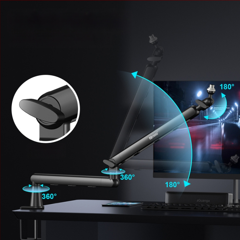 RODD AK-55 Βάση Μικροφώνου με Κρυφό Καλώδιο, Ρυθμιζόμενη Αρθρωτική Κίνηση για Μικρόφωνα και Κινητές Συσκευές