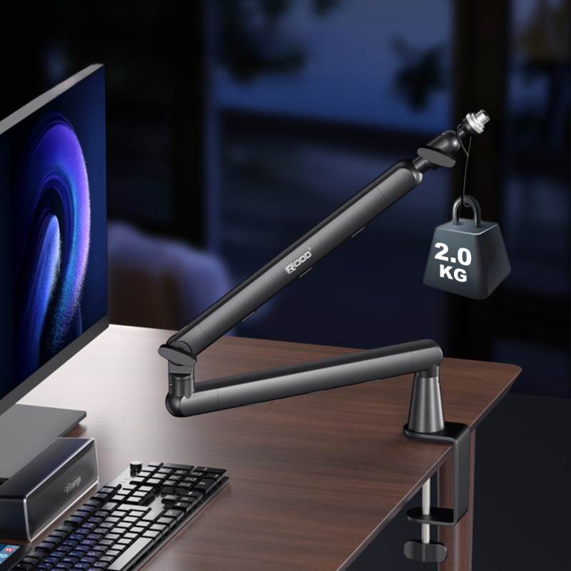 RODD AK-55 Βάση Μικροφώνου με Κρυφό Καλώδιο, Ρυθμιζόμενη Αρθρωτική Κίνηση για Μικρόφωνα και Κινητές Συσκευές