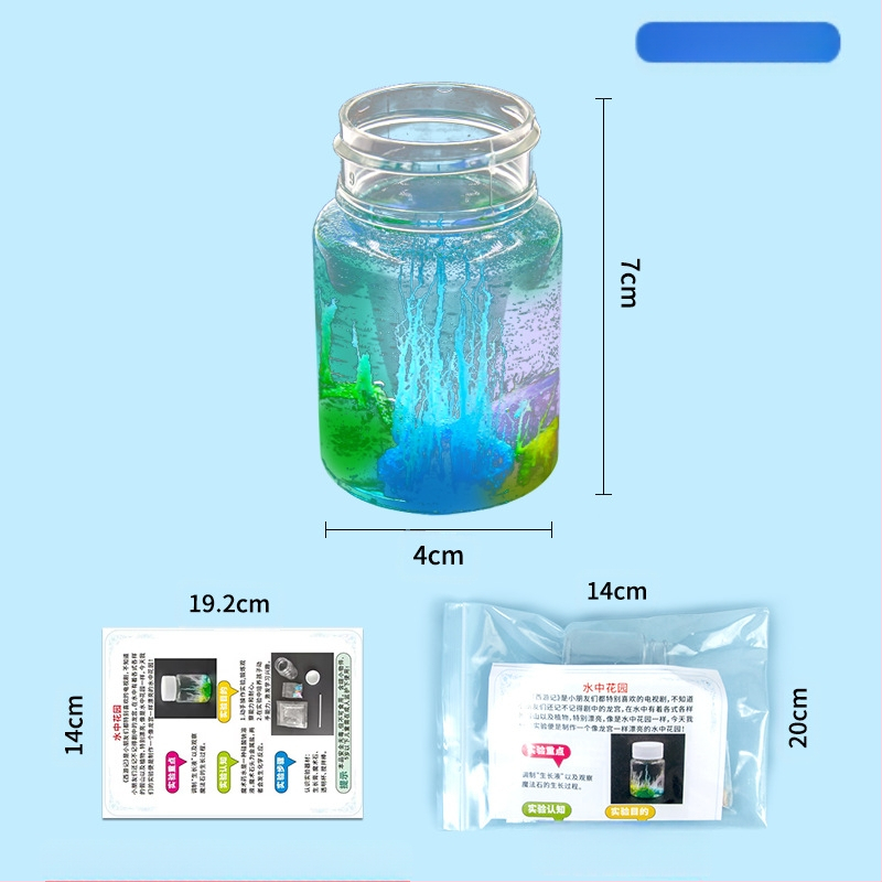 Kequ STEAM izglītības komplekts: ūdens dārziņš ar burvju akmeni DIY eksperimentiem, daudz materiālu, vecums 7–14 gadi